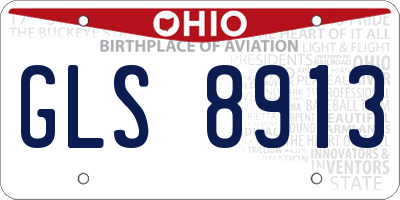 OH license plate GLS8913