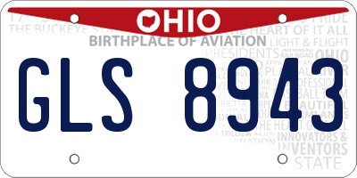 OH license plate GLS8943