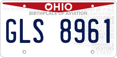 OH license plate GLS8961