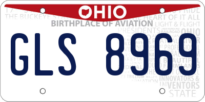 OH license plate GLS8969