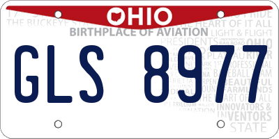 OH license plate GLS8977