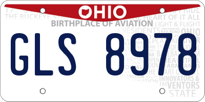 OH license plate GLS8978