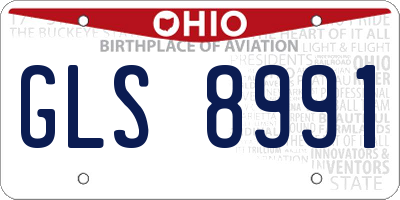 OH license plate GLS8991