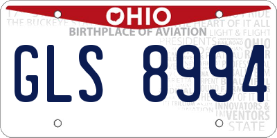 OH license plate GLS8994