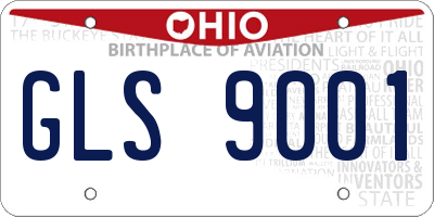 OH license plate GLS9001