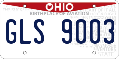 OH license plate GLS9003