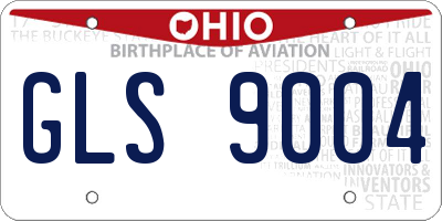 OH license plate GLS9004