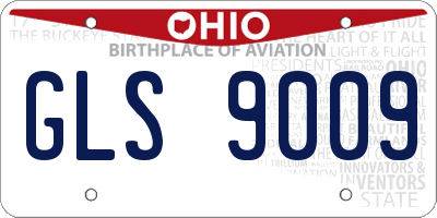 OH license plate GLS9009