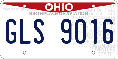 OH license plate GLS9016