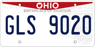 OH license plate GLS9020