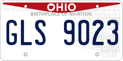 OH license plate GLS9023
