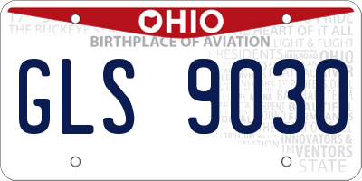 OH license plate GLS9030