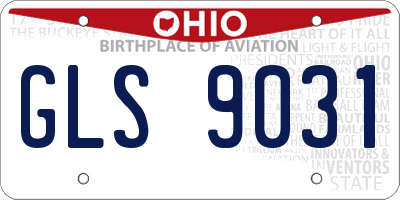 OH license plate GLS9031