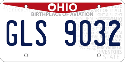 OH license plate GLS9032