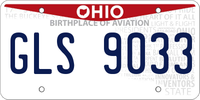 OH license plate GLS9033