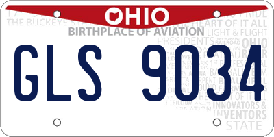 OH license plate GLS9034