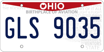 OH license plate GLS9035