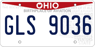 OH license plate GLS9036