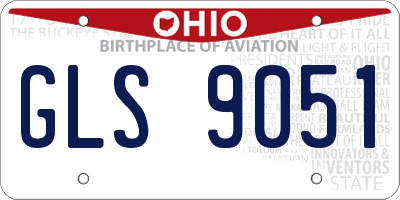 OH license plate GLS9051