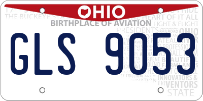OH license plate GLS9053