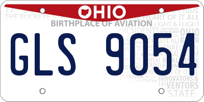 OH license plate GLS9054