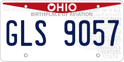 OH license plate GLS9057