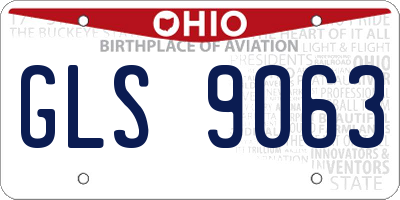 OH license plate GLS9063