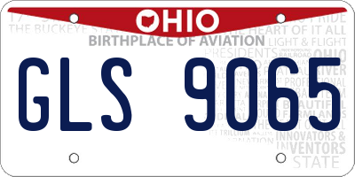 OH license plate GLS9065