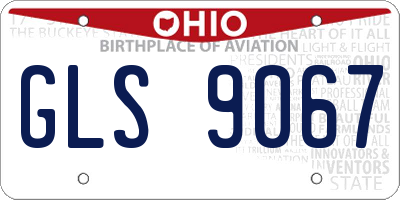 OH license plate GLS9067