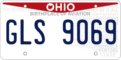 OH license plate GLS9069