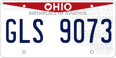 OH license plate GLS9073