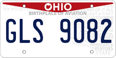 OH license plate GLS9082