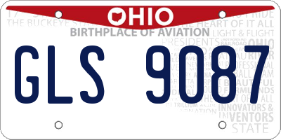 OH license plate GLS9087
