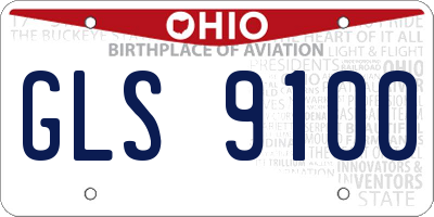 OH license plate GLS9100