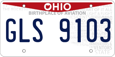 OH license plate GLS9103