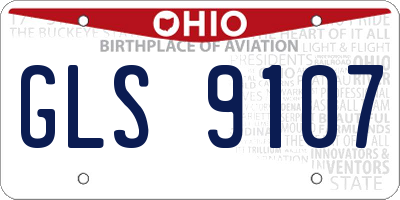 OH license plate GLS9107