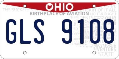 OH license plate GLS9108