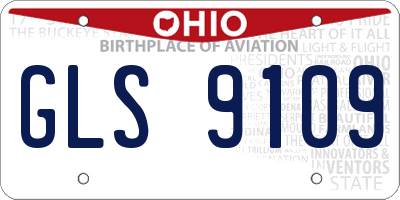 OH license plate GLS9109