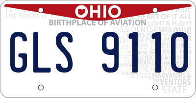 OH license plate GLS9110