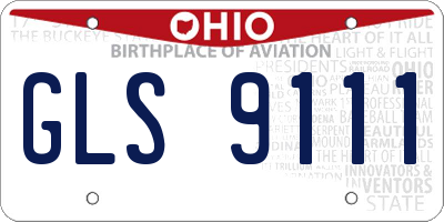 OH license plate GLS9111