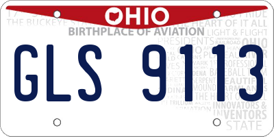 OH license plate GLS9113