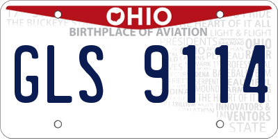 OH license plate GLS9114