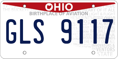 OH license plate GLS9117