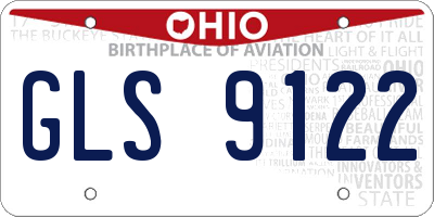 OH license plate GLS9122