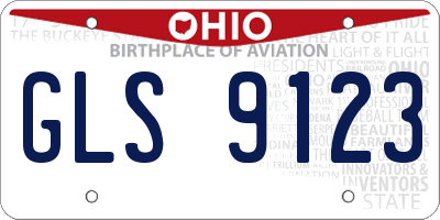OH license plate GLS9123
