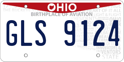 OH license plate GLS9124