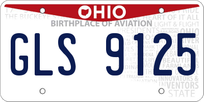 OH license plate GLS9125