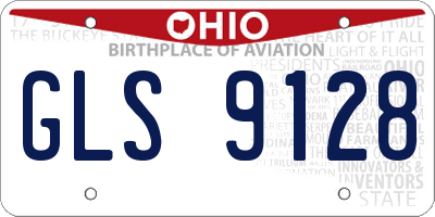 OH license plate GLS9128