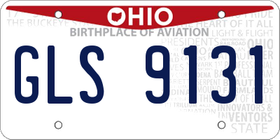 OH license plate GLS9131