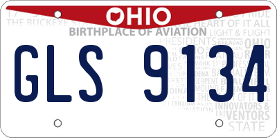 OH license plate GLS9134